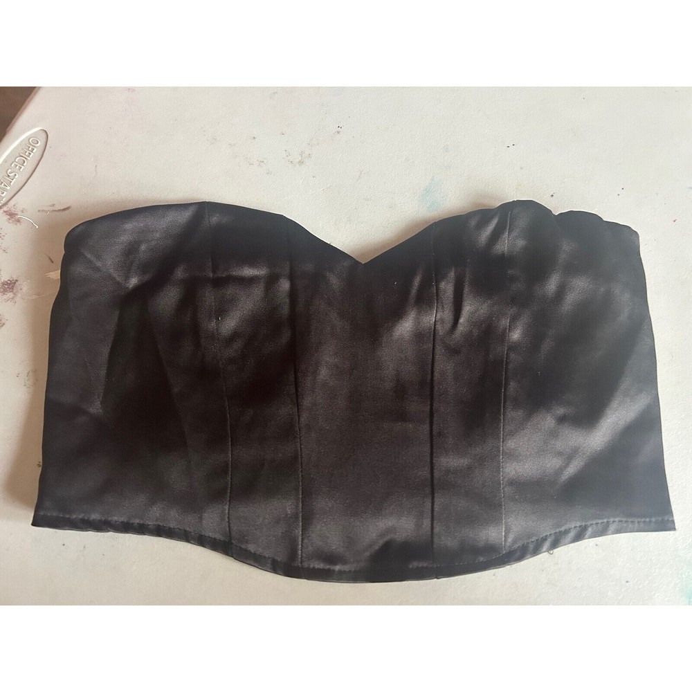Altar’d state size L black bandeau top scrunched back